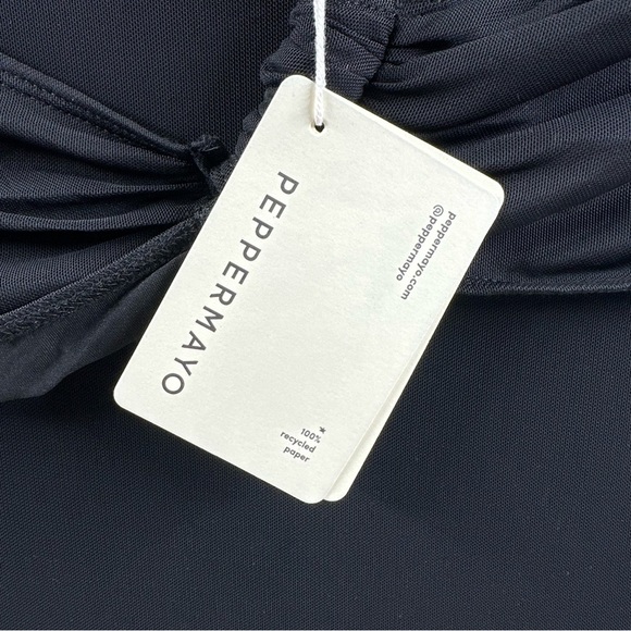 Peppermayo Exclusive Aisha Rose Frill Mini Dress - Black - Picture 3 of 4